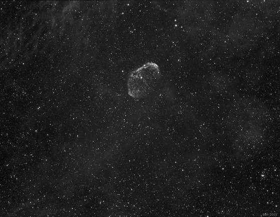 Crescent Nebula 3x20min h-alpha 7nn Pentax B POST 